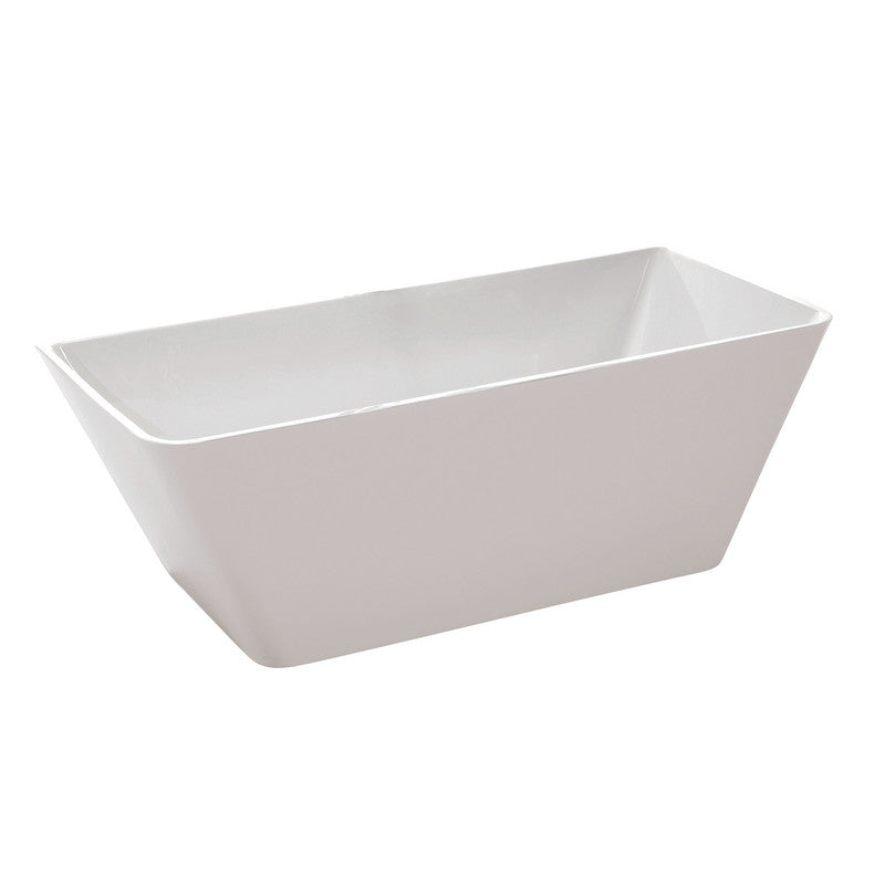 ANZZI FT-AZ099 Zenith Series 5.58 ft. Freestanding Bathtub in White, product view