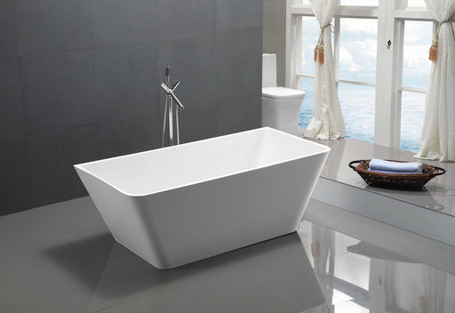 ANZZI FT-AZ099 Zenith Series 5.58 ft. Freestanding Bathtub in White, product view 2