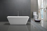 ANZZI FT-AZ099 Zenith Series 5.58 ft. Freestanding Bathtub in White, product view 3
