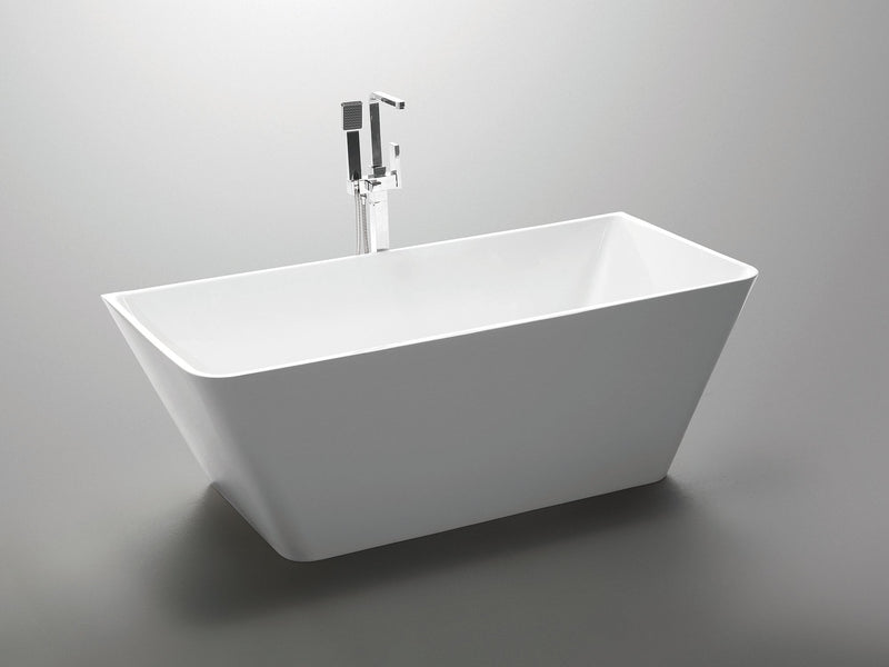 ANZZI FT-AZ099 Zenith Series 5.58 ft. Freestanding Bathtub in White, product view 4