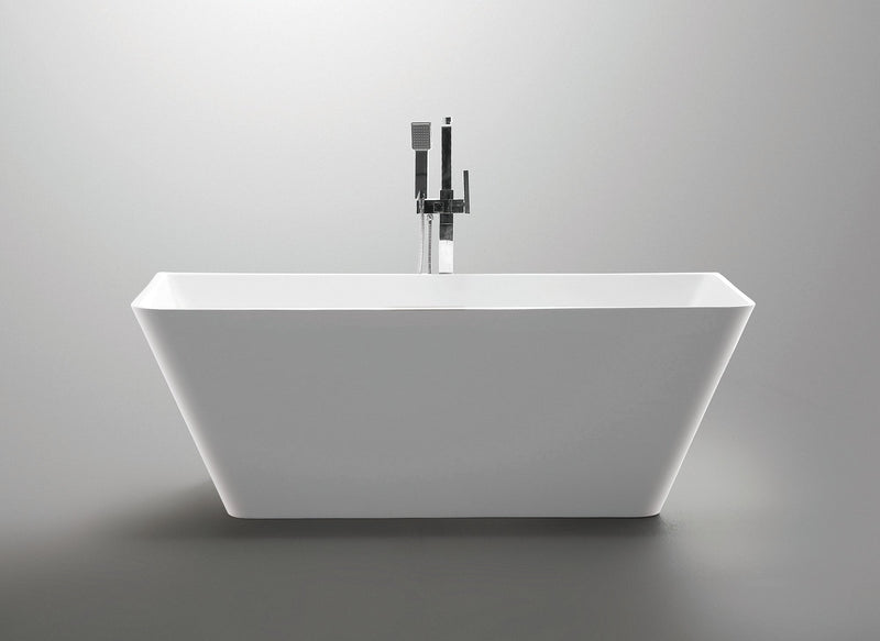 ANZZI FT-AZ099 Zenith Series 5.58 ft. Freestanding Bathtub in White, product view 5