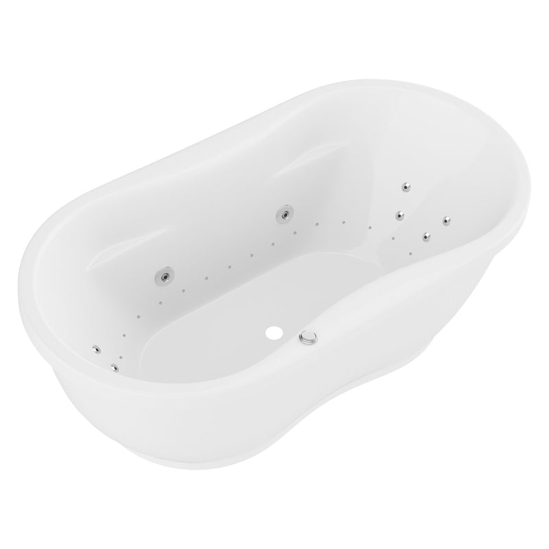 ANZZI FT-AZ102 Lori Series 71" L x 36" W Acrylic Freestanding Air Bathtub with Center, product view