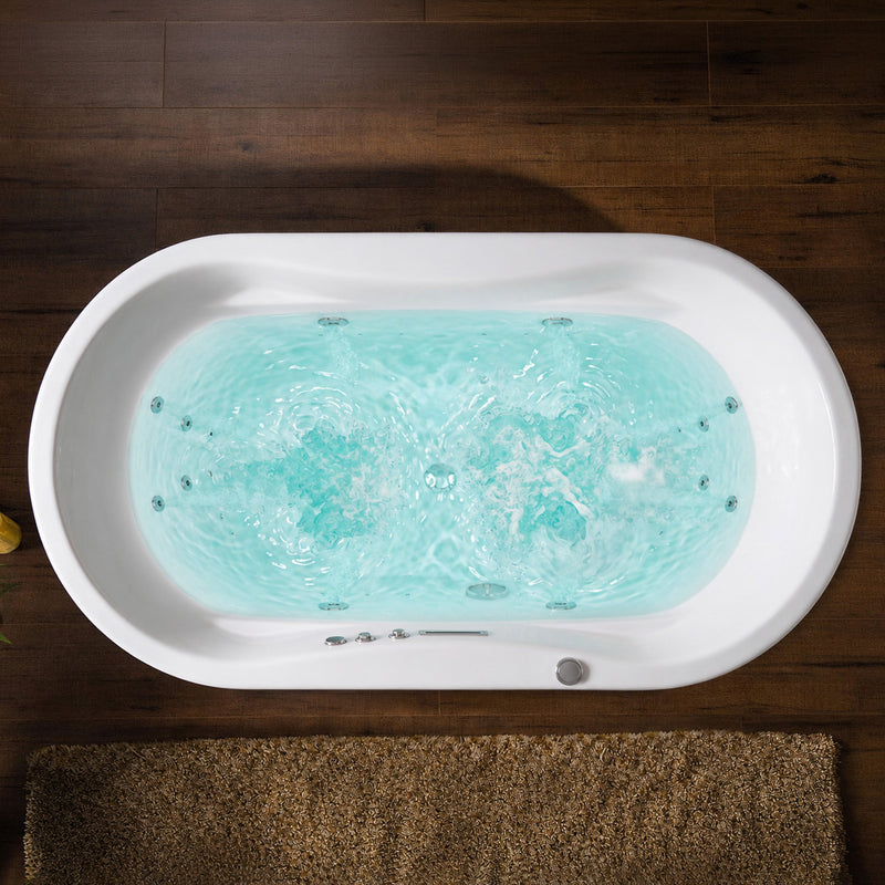 ANZZI FT-AZ102 Lori Series 71" L x 36" W Acrylic Freestanding Air Bathtub with Center, product view 4