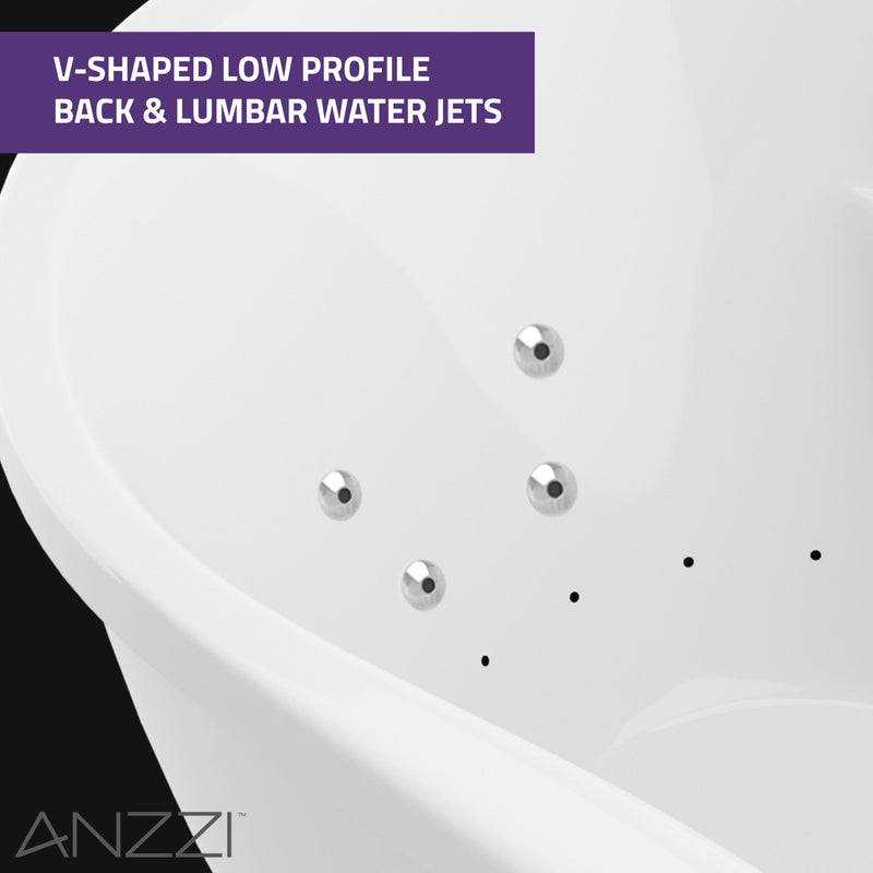 ANZZI FT-AZ102 Lori Series 71" L x 36" W Acrylic Freestanding Air Bathtub with Center, product view 5