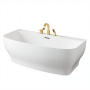 ANZZI FT-AZ112-473BG Bank Series 65" x 31" Flat Bottom Acrylic Freestanding Soaking Bathtub, product view