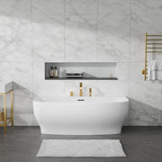 ANZZI FT-AZ112-473BG Bank Series 65" x 31" Flat Bottom Acrylic Freestanding Soaking Bathtub, product view 3