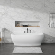 ANZZI FT-AZ112-473CH Bank 65" x 31" Flat Bottom Acrylic Freestanding Soaking Bathtub and Fa, product view 2