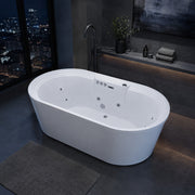 ANZZI FT-AZ201 Sofi 67" L x 34" W Acrylic Combination 50 Gallon Capacity Freestanding, product view 3