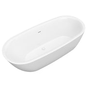ANZZI FT-AZ401 Ami Series 67" Freestanding Soaker Tub with Elegant Curve, product view