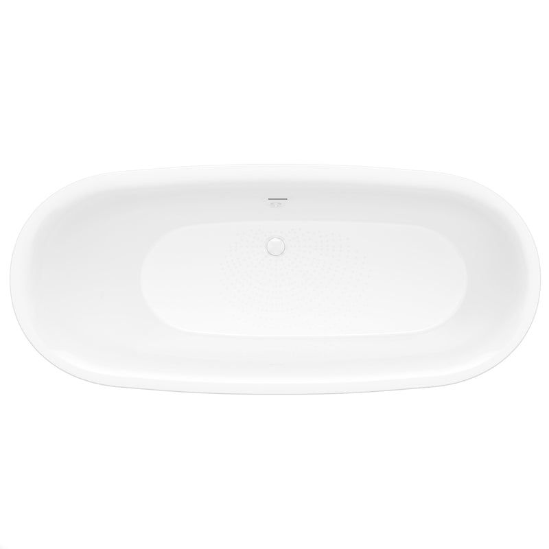 ANZZI FT-AZ411-59 Britt 59" x 30" Flat Bottom Acrylic Freestanding Soaking Bathtub with, product view 6