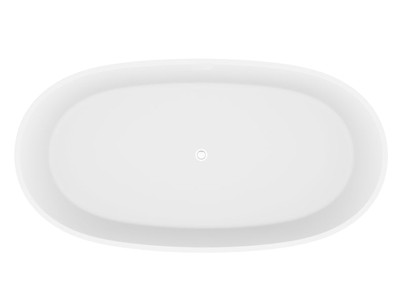 ANZZI FT-AZ505 Roccia 61" x 31" Flat Bottom Solid Surface Freestanding Soaking Bathtu, product view 4