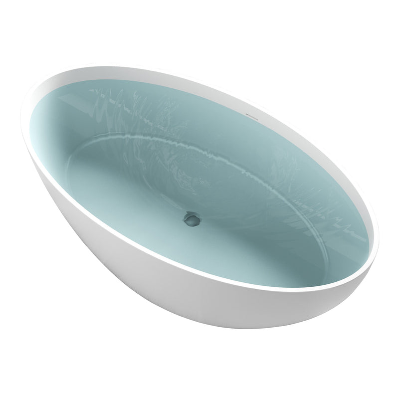 ANZZI FT-AZ510 Cestino 67" x 36" Flat Bottom Solid Surface Freestanding Soaking Batht, product view