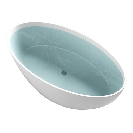 ANZZI FT-AZ510 Cestino 67" x 36" Flat Bottom Solid Surface Freestanding Soaking Batht, product view