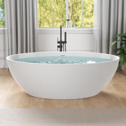 ANZZI FT-AZ510 Cestino 67" x 36" Flat Bottom Solid Surface Freestanding Soaking Batht, product view 2