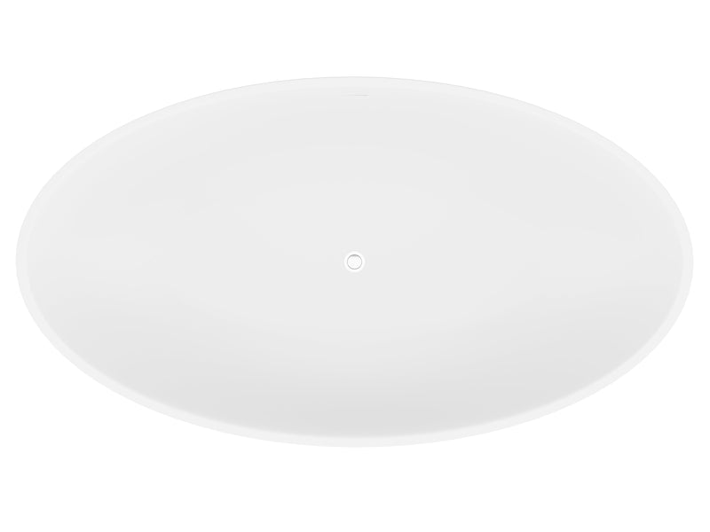 ANZZI FT-AZ510 Cestino 67" x 36" Flat Bottom Solid Surface Freestanding Soaking Batht, product view 4