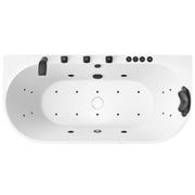 ANZZI FT-AZ514 Stone Bell Flatbottom Freestanding Whirlpool and Air Bathtub and Fauce, product view 3