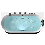 ANZZI FT-AZ514 Stone Bell Flatbottom Freestanding Whirlpool and Air Bathtub and Fauce, product view 4