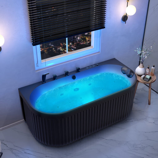 ANZZI FT-AZ514BK-BK freestanding bathtub, installed room view 1