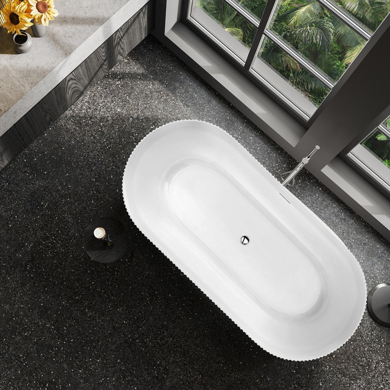ANZZI FT-AZ650-65 Bailey Series 65" Freestanding Soaker Tub with Deep Relaxation Depth, product view 4