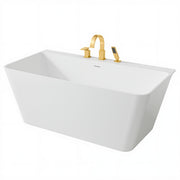 ANZZI FTAZ11459-473BG Vault Series 59" x 30" Flat Bottom Acrylic Freestanding Soaking Bathtu, product view