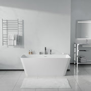 ANZZI FTAZ11467-473CH Vault 67" x 32" Flat Bottom Acrylic Freestanding Soaking Bathtub and F, product view 2