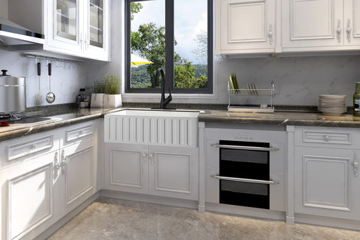 ANZZI K-AZ225-1A farmhouse kitchen sink, installed room view 1