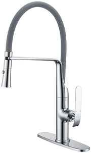 ANZZI KF-AZ003 Accent kitchen faucet in polished chrome, installed room view 2