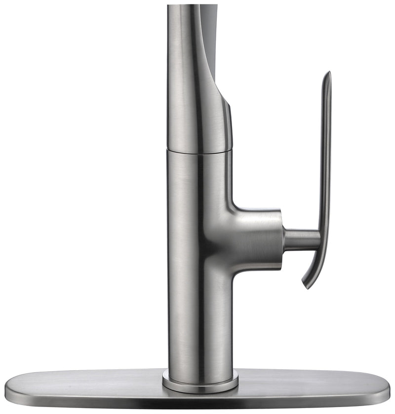 ANZZI KF-AZ003BN Accent kitchen faucet in brushed nickel, installed room view 6