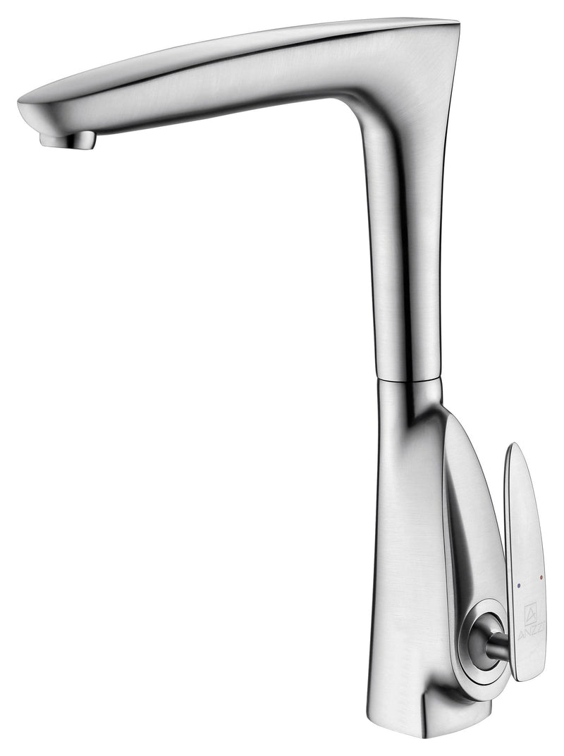 ANZZI KF-AZ034BN Timbre kitchen faucet in brushed nickel, main product photo