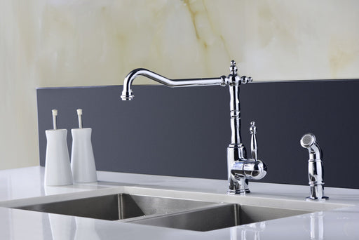 ANZZI KF-AZ037 Locke kitchen faucet in polished chrome, installed room view 1