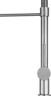 ANZZI KF-AZ211BN Carriage kitchen faucet in brushed nickel, installed room view 1