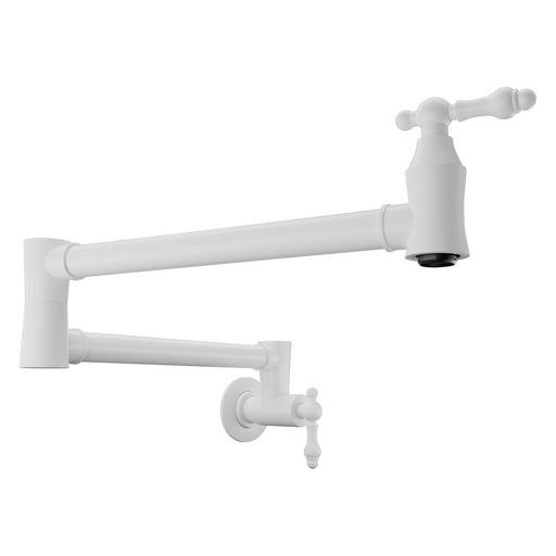 ANZZI KF-AZ259WH Marca pot filler faucet in matte white, main product photo