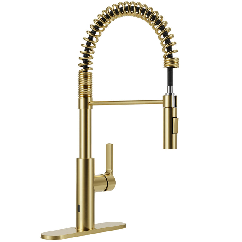 ANZZI KF-AZ303BG Ola kitchen faucet in brushed gold, main product photo