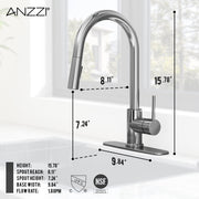 ANZZI KF-AZ601CH Expedition kitchen faucet, dimension drawing 2 #5