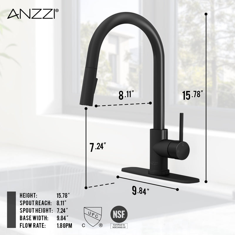 ANZZI KF-AZ601CH Expedition kitchen faucet, dimension drawing 2 #6
