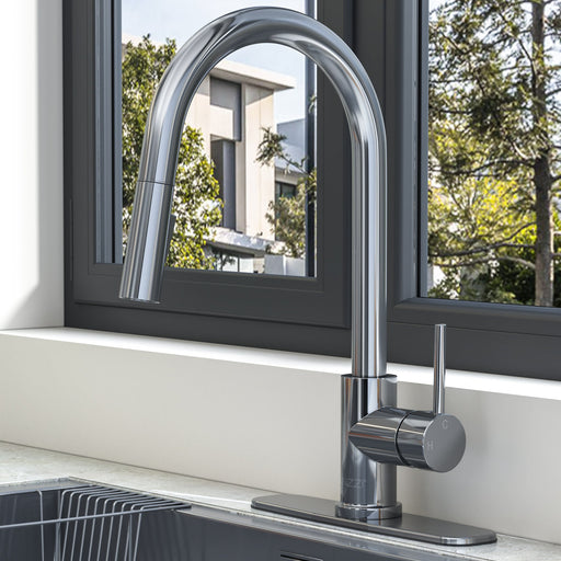 ANZZI KF-AZ601CH Expedition kitchen faucet in polished chrome, main product photo
