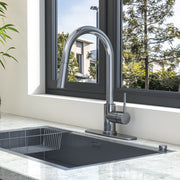 ANZZI KF-AZ601CH Expedition kitchen faucet in polished chrome, installed room view 2