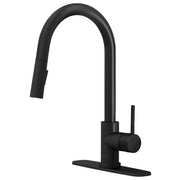 ANZZI KF-AZ601MB Expedition kitchen faucet in matte black, main product photo