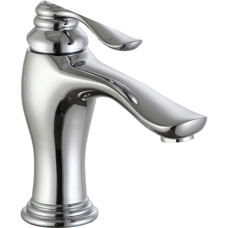 ANZZI L-AZ104CH Anfore single hole bathroom faucet in polished chrome, main product photo