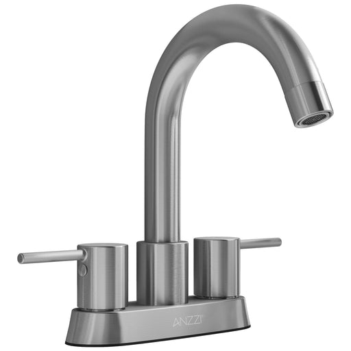 ANZZI L-AZ300BN Remnants centerset bathroom faucet in brushed nickel, main product photo