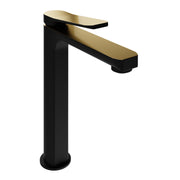 ANZZI L-AZ901MB-BG Ultra-Modern vessel sink faucet in matte black-brushed gold, main product photo