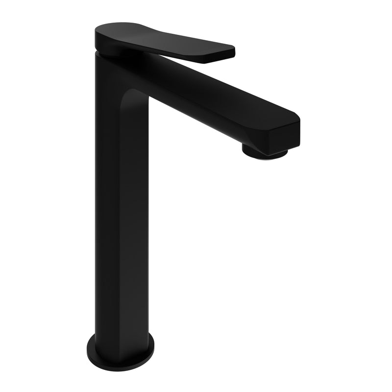 ANZZI L-AZ901MB Ultra-Modern vessel sink faucet in matte black, main product photo