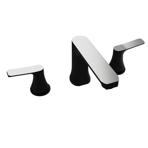ANZZI L-AZ902MB-BN Angular widespread bathroom faucet in matte black-brushed nickel, main product photo