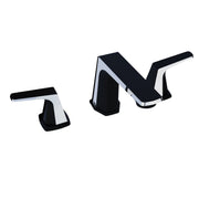 ANZZI L-AZ905MB-CH Contemporary widespread bathroom faucet in matte black-polished chrome, main product photo