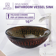 ANZZI LS-AZ050 Opus vessel sink, dimension drawing