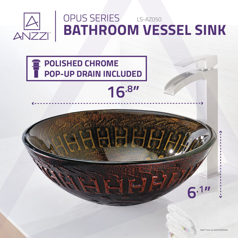 ANZZI LS-AZ050 Opus vessel sink, dimension drawing