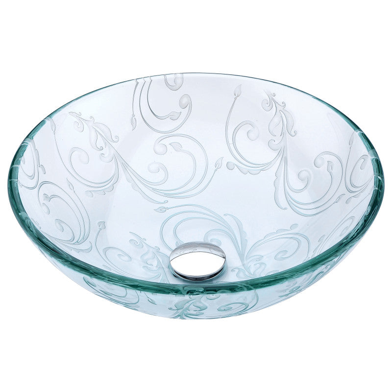 ANZZI LS-AZ065 Vieno vessel sink in clear floral, main product photo