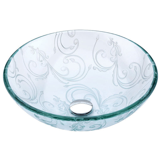ANZZI LS-AZ065 Vieno vessel sink in clear floral, main product photo