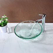 ANZZI LS-AZ065 Vieno vessel sink in clear floral, installed room view 1