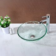 ANZZI LS-AZ065 Vieno vessel sink in clear floral, installed room view 2